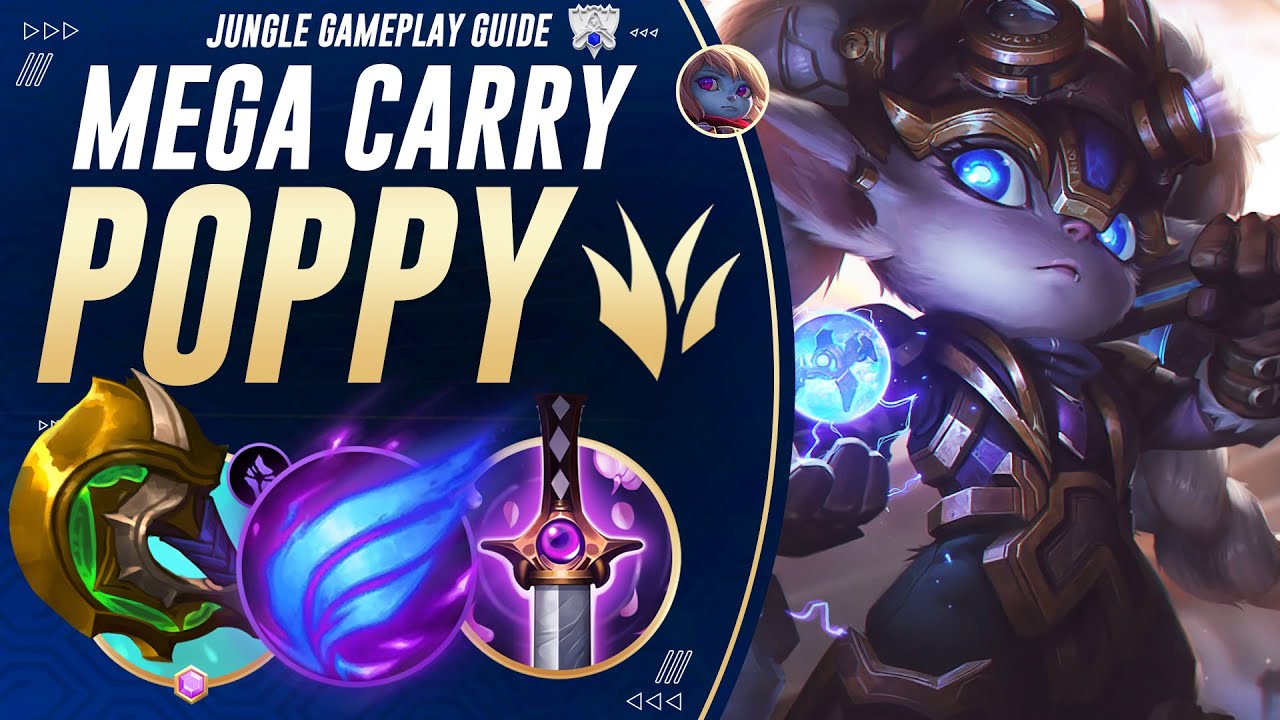 Why POPPY JUNGLE Is Now An S+ Pick To CARRY Like A Pro! | Challenger Jungle Guide & Hammer Build