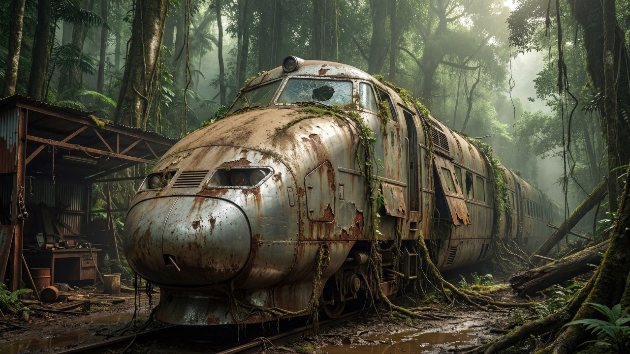 United Kingdom’s Secret Silver Arrow Britannia Bullet Train Found Abandoned in the Amazon Jungle