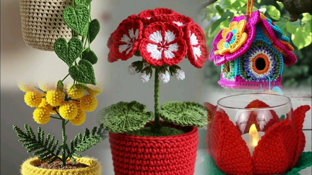 Crochet handmade items and ideas for home decorations||crochet decor ideas part1
