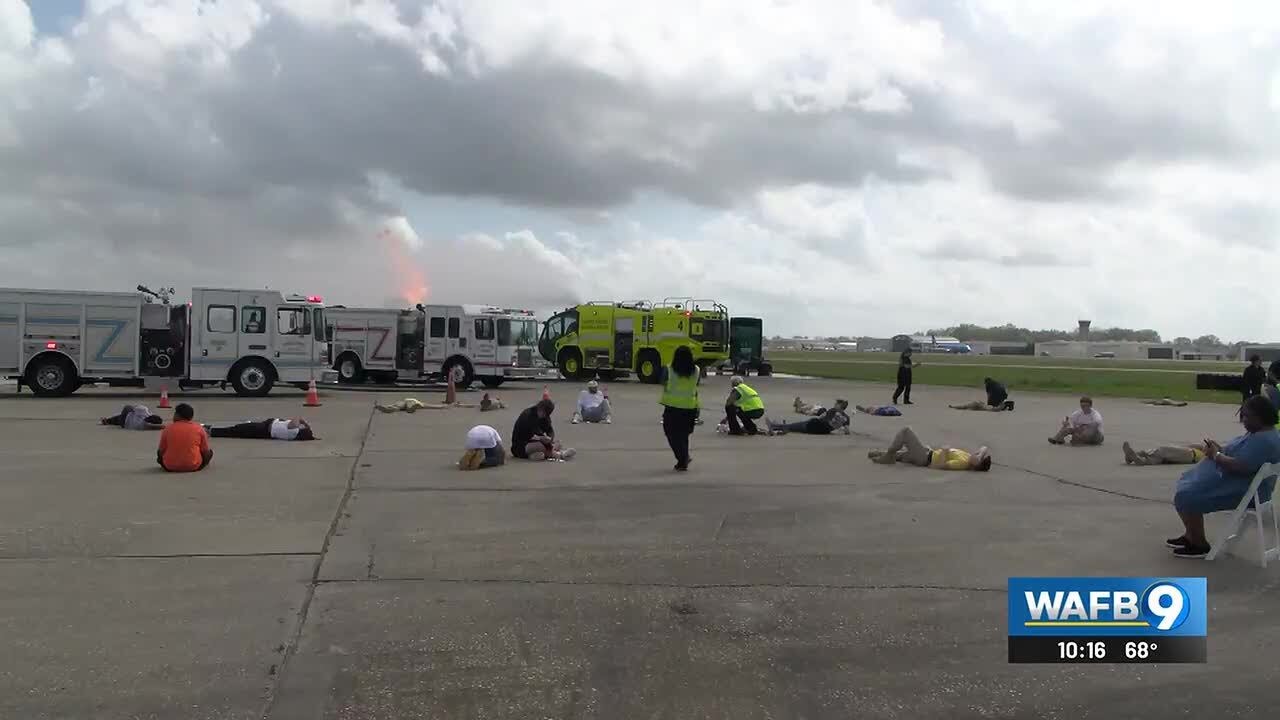 Baton Rouge airport holds emergency training drill with mock plane crash