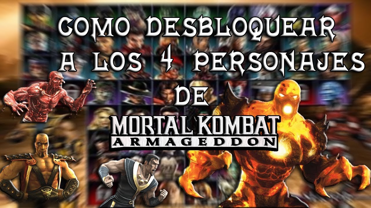 COMO DESBLOQUEAR LOS 4 PERSONAJES DE MORTAL KOMBAT ARMAGEDDON DE PS2