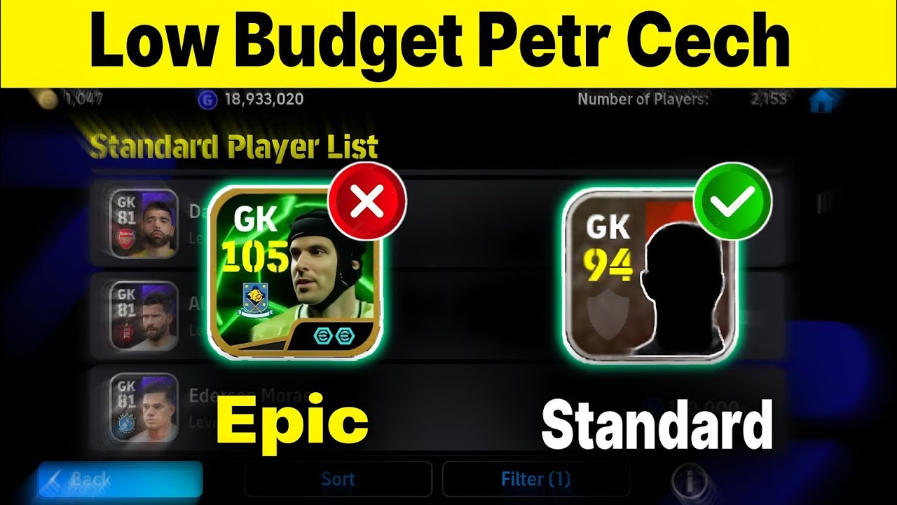 Standard Goalkeeper Low Budget Petr Cech  Sign Now in Lowest GP - efootball 2025 Mobile - Best GK