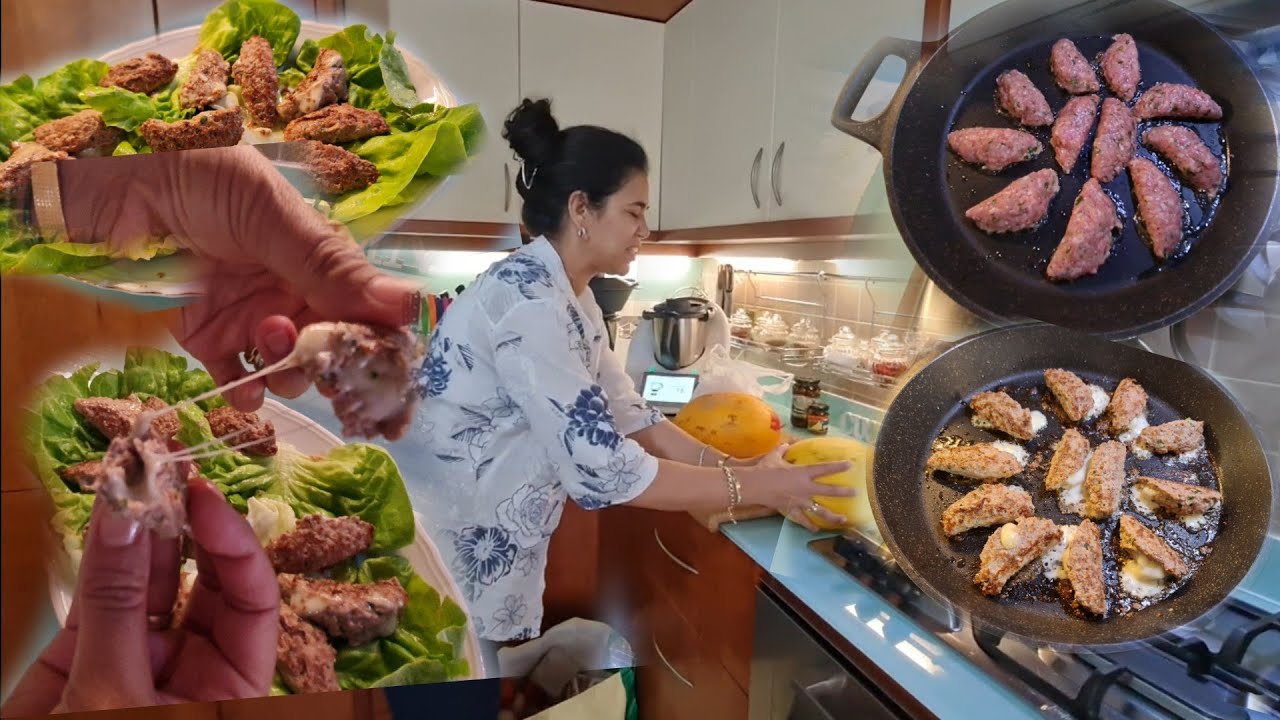 الكفتة مشوية بطريقة بنينة وهشيشة👌وخيرات البلاد لي وصلتني مع مول الفاركو 👍👍