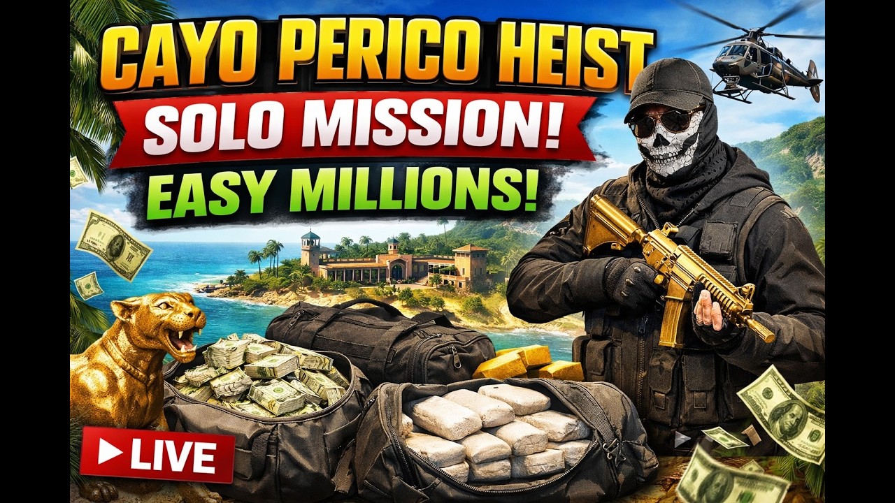 🔴 GTA V Live  | Cayo Perico Heist Grinding | Easy Money Gameplay