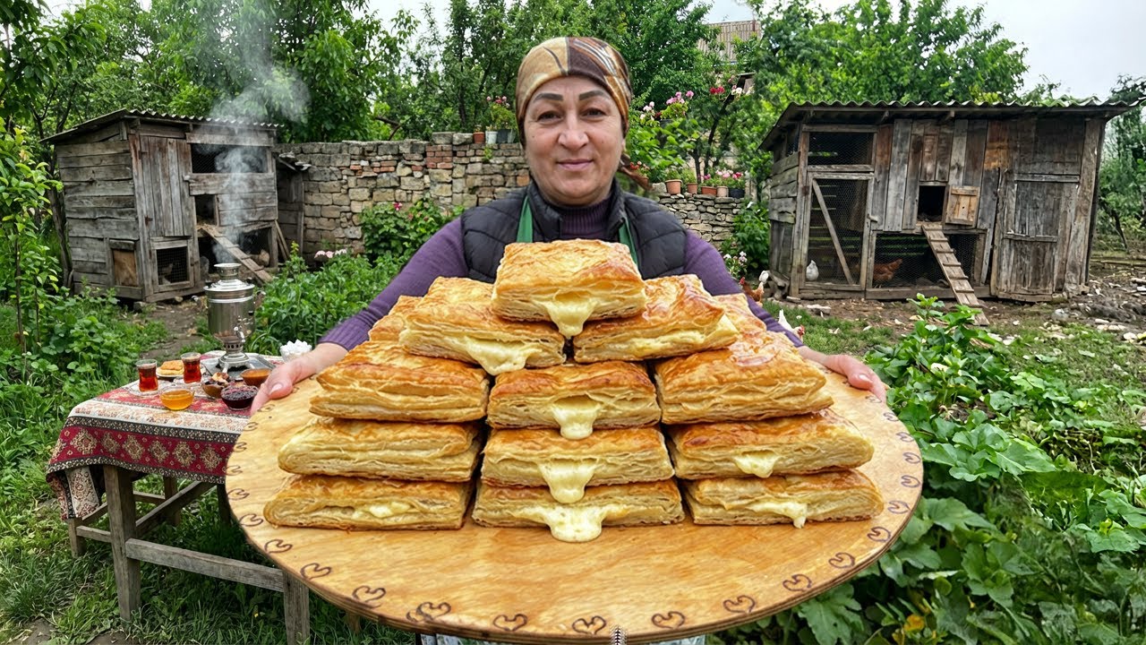 Традиционный кавказский хачапури – Аутентичная деревенская кухня 🧀🔥