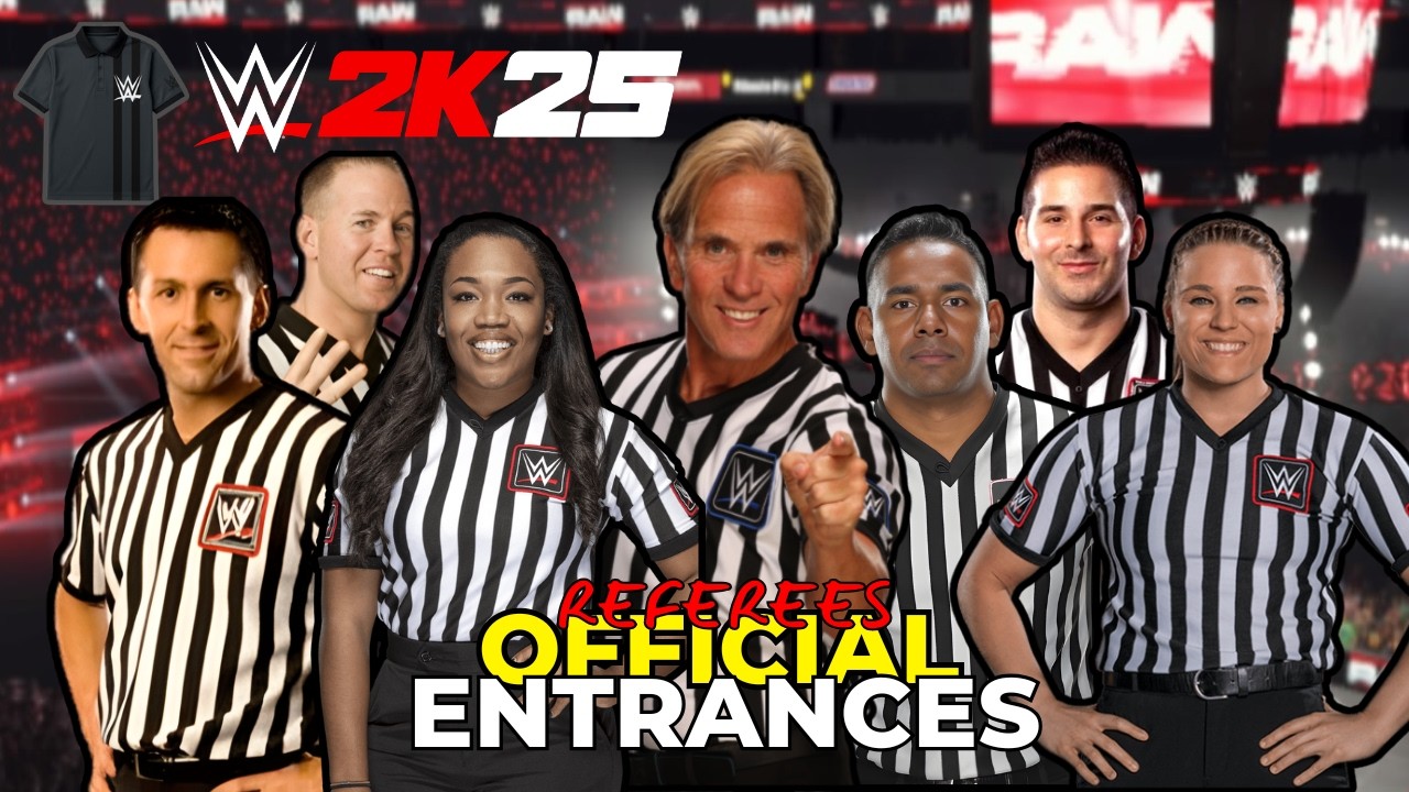 ALL OFFICIAL LICENSED REFEREE ENTRANCES in WWE 2K25
