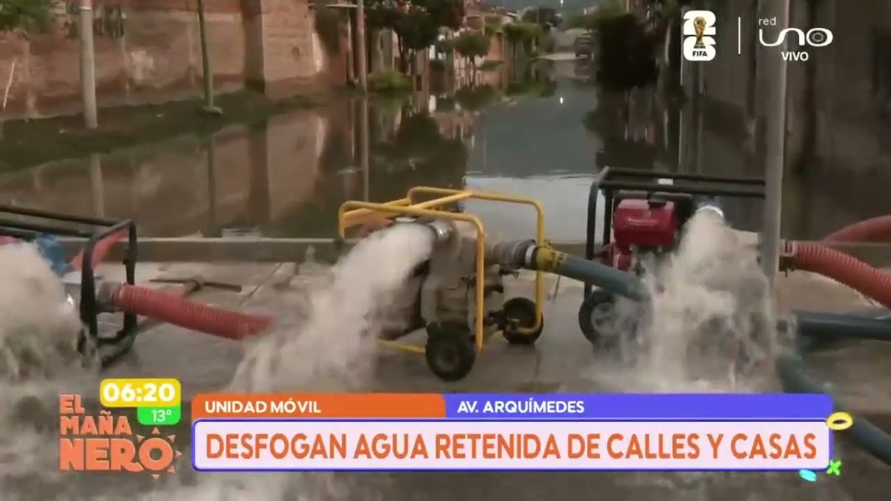 desfogan agua retenida de calles
