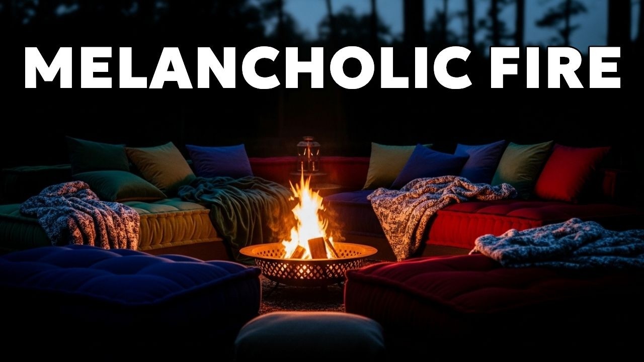 Ambient Fire BGM | Melancholic Fire Mood | Relaxing Music for Quiet Night
