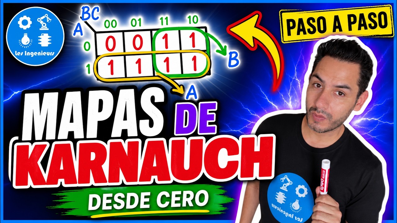 ✅MAPAS de KARNAUGH 3 VARIABLES | Nivel PRINCIPIANTES MUY FÁCIL😎💯👌🏻| Electrónica Digital