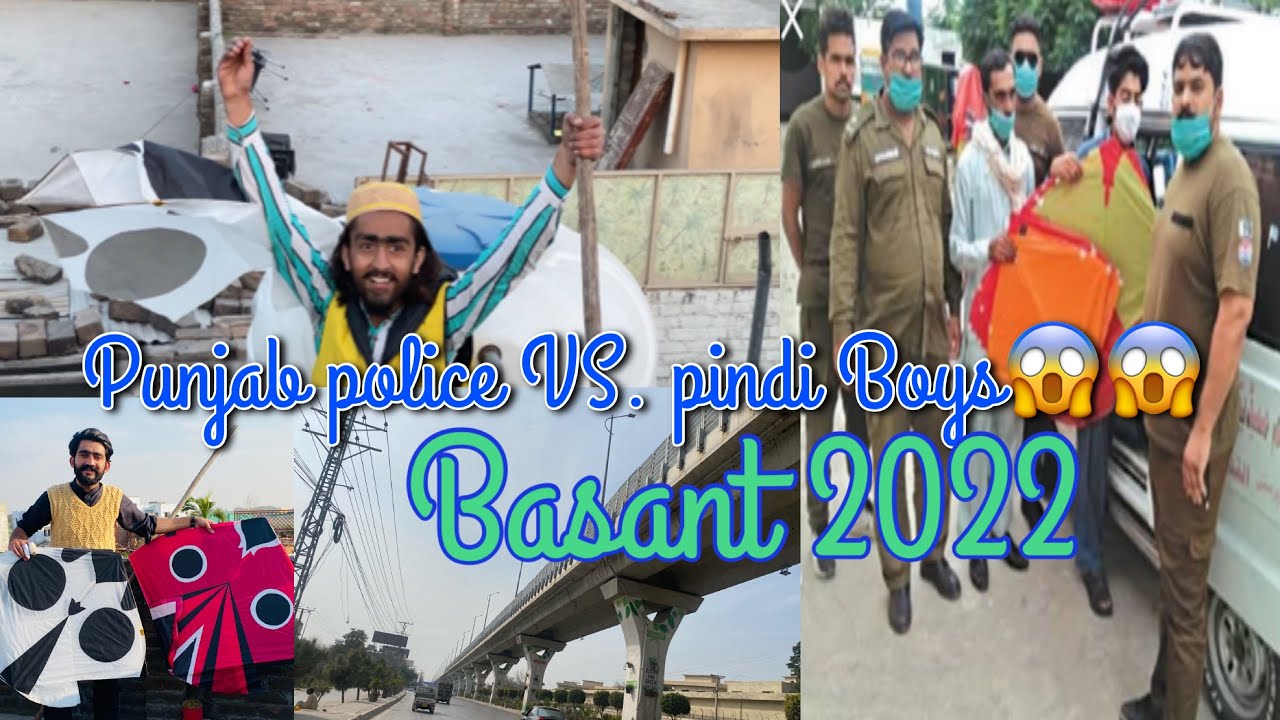 Punjab police VS Pindi boys😱😱 Rawalpindi basant 2022 punjab police ke is bar phir petee😂😱