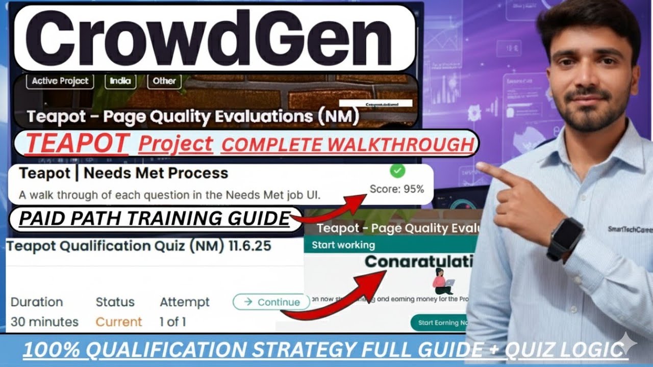 Teapot Project Walkthrough | CrowdGen AI by Appen | Quiz Guide & 100% Qualification Pass