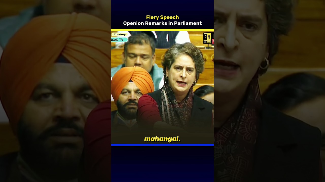 Priyanka Gandhi opening remarks in Parliament | Fiery Speech | Direct News