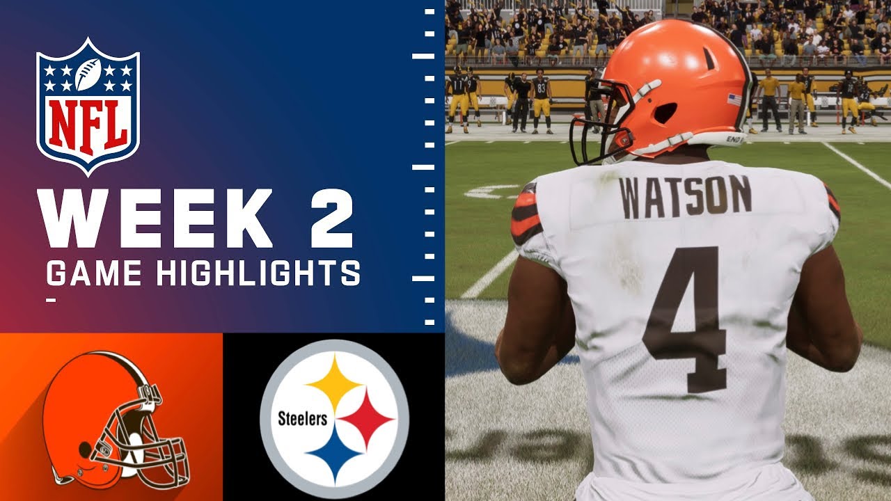 Browns vs Steelers Week 2 Simulation Highlights | Madden 24 Rosters