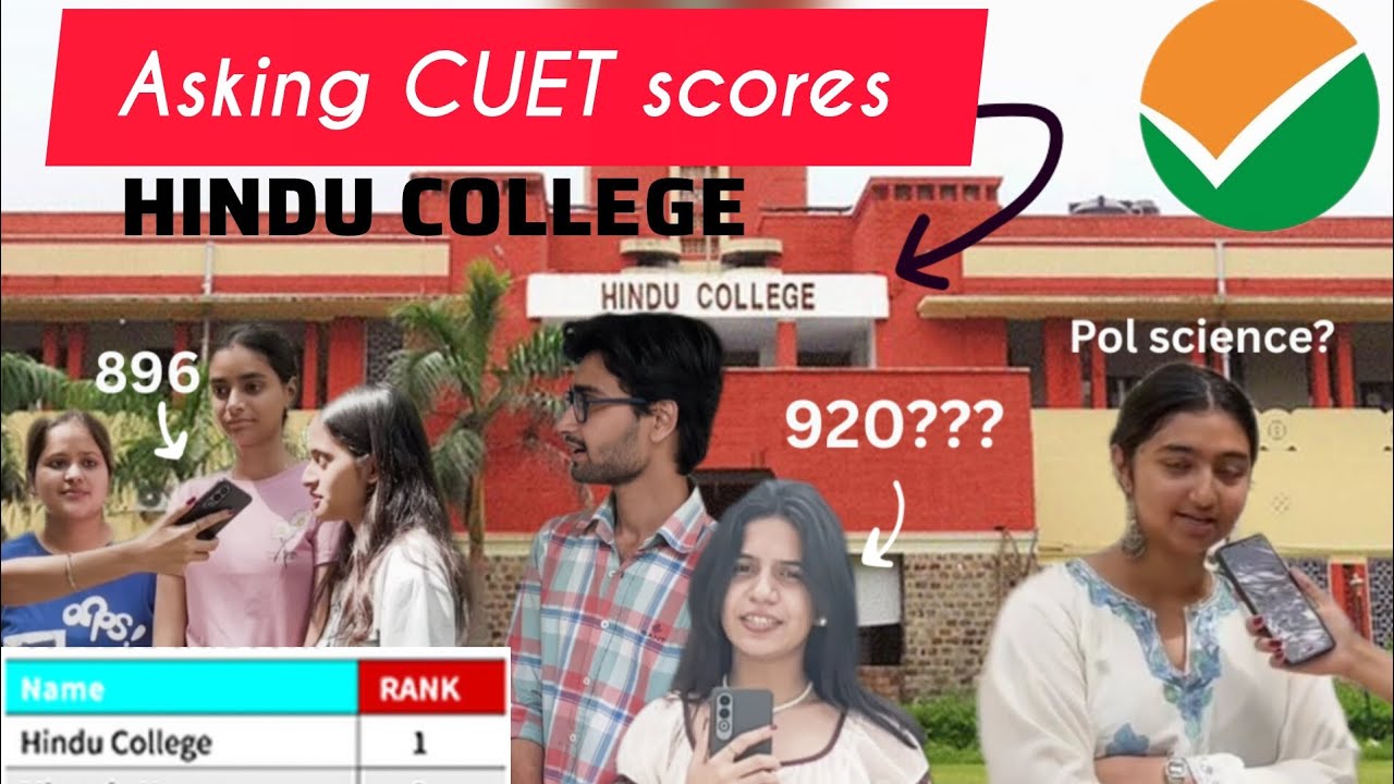 Asking CUET scores in HINDU COLLEGE ✔️