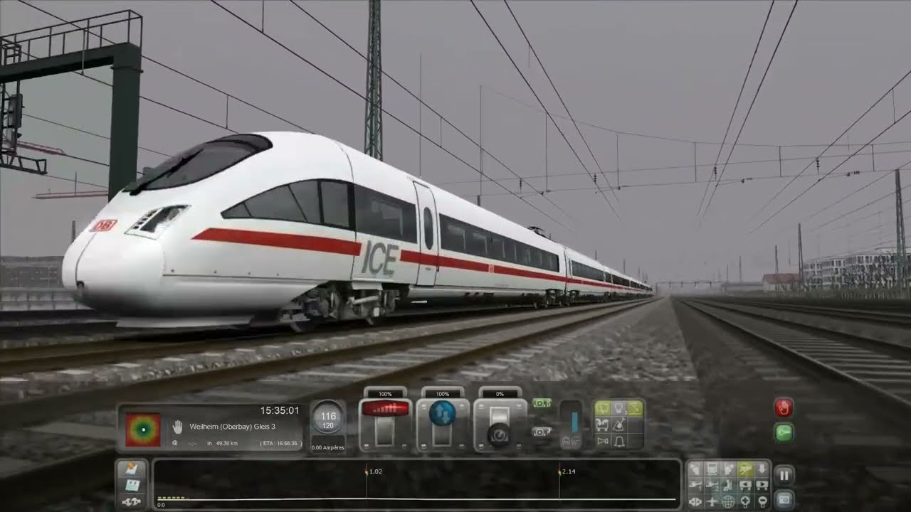 je joue pour la premiere fois a train simulator classique je conduit L'ICE T