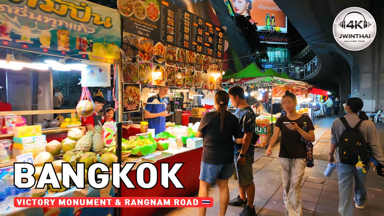 [4K] Evening Walk in Bangkok (Victory Monument & Rangnam Road) 🇹🇭 Walking Tour