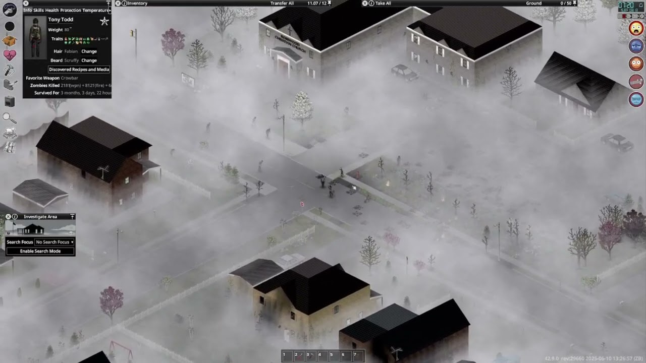 Tony Todd Tried To Survive Project Zomboid's CDDA Challenge In Build 42 (Part 43)
