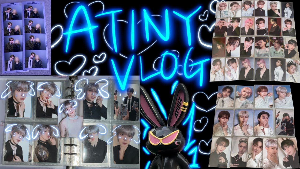 에이티니 브이로그 / 컴백기간을 즐기지 못한 바순희 휀걸 브이로그 / 에이티즈 ateez atiny vlog ice on my teeth iomt / 럭드 앨범깡 포카 미공포 팝업