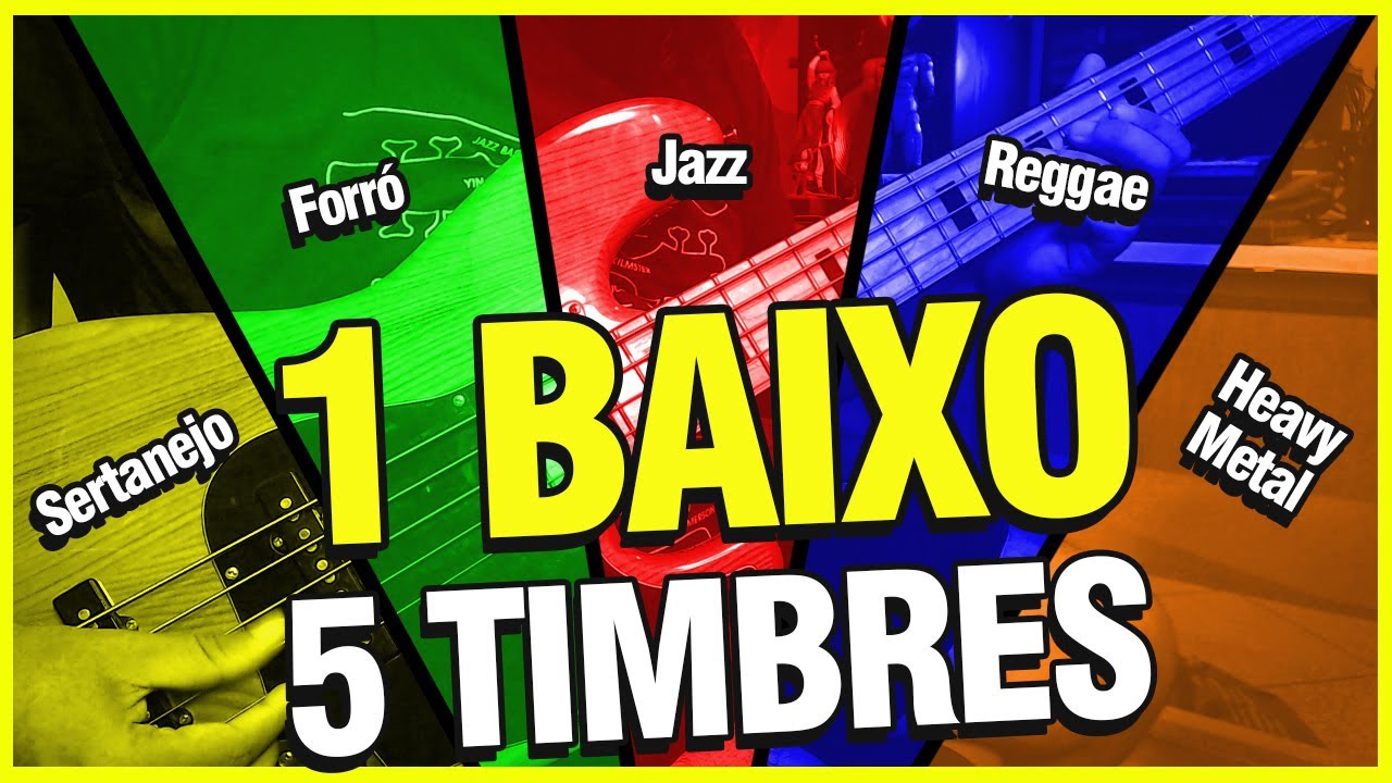 TIMBRES DIFERENTES EM BAIXO PASSIVO (sem pedal, sem plugin)