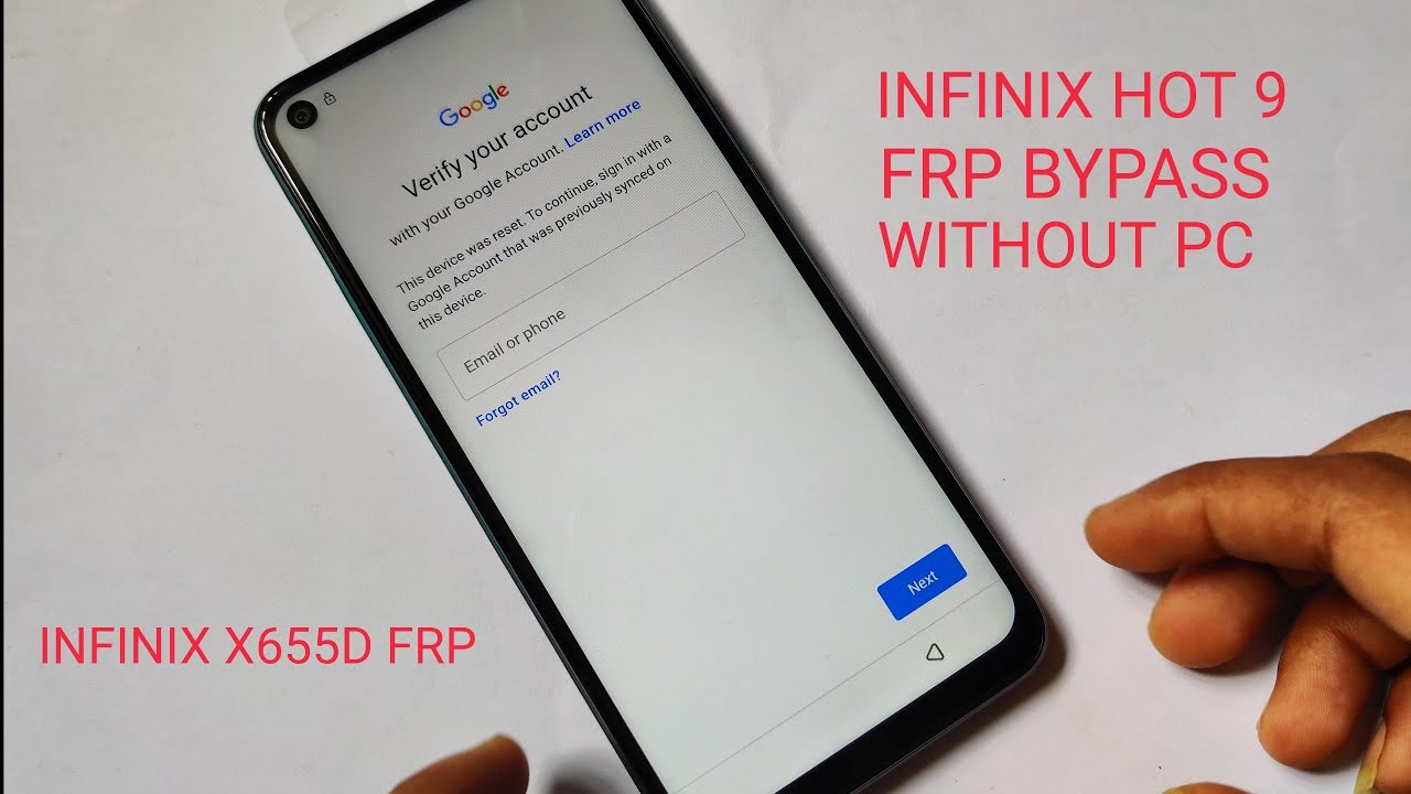 Infinix Hot 9 (X655D) FRP Bypass Latest Update Without PC 