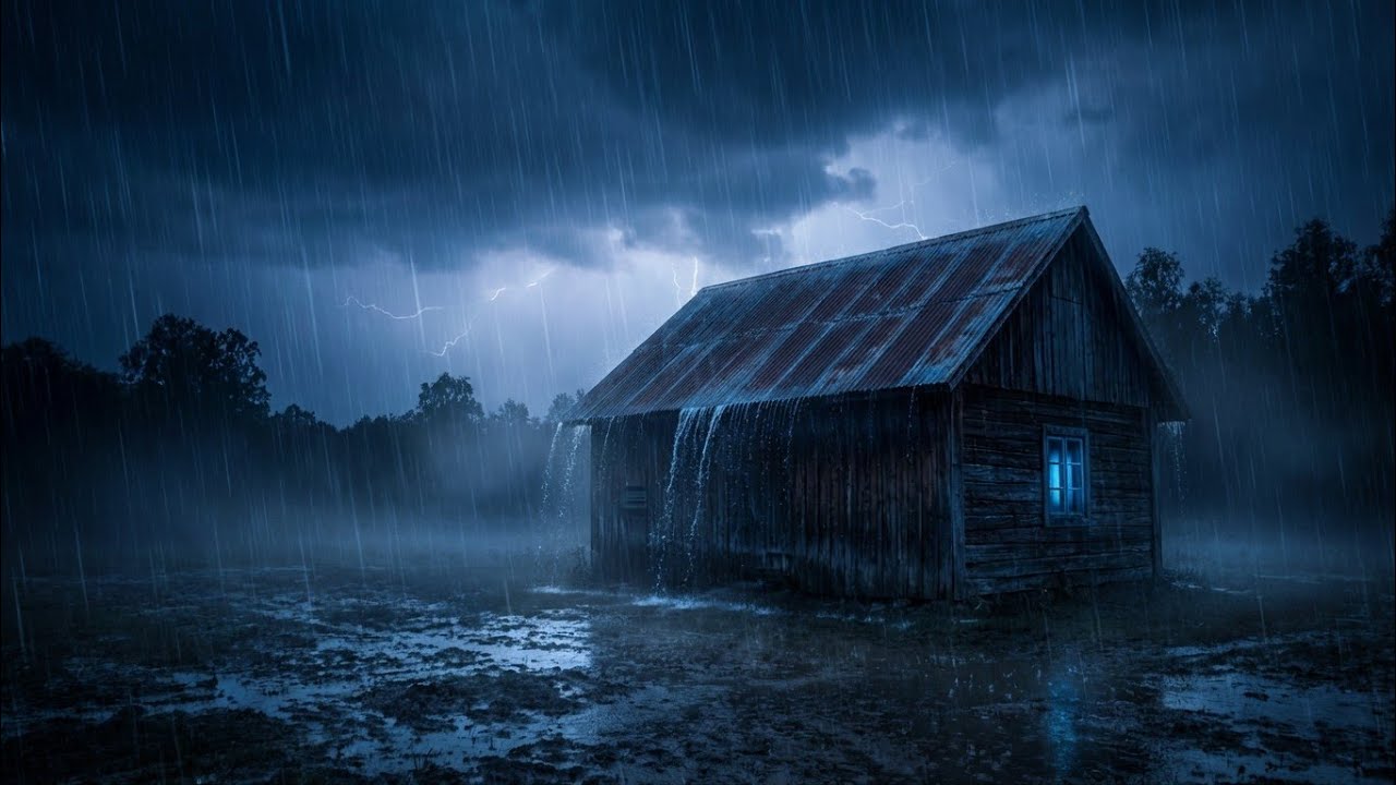 Instant Deep Sleep with Night Rain on a Tin Roof | Stress Relief Sounds