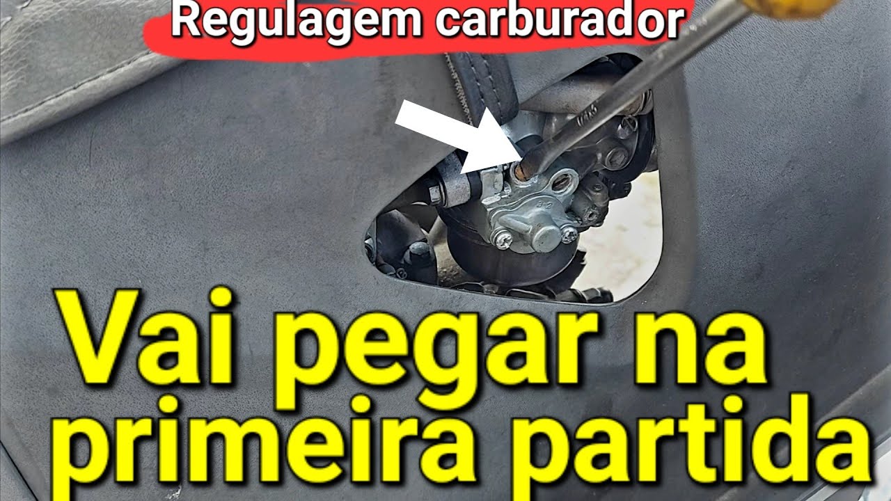 Regulando carburador pra moto pegar na primeira partida com motor frio
