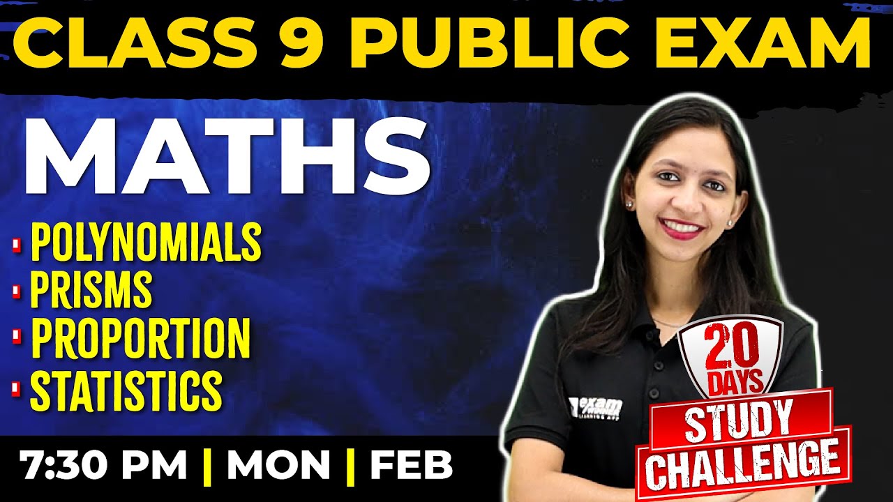 Class 9 Maths Public Exam | Polynomials | Prisms | Proportion | Statistics| Exam Winner
