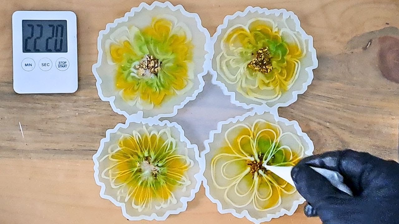 Stunning 3D Resin Bloom Flower Tutorial | Experimenting with 4 Pouring Techniques