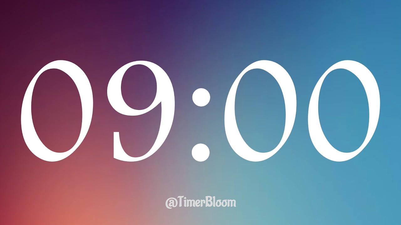 9‑Minute Cozy Lofi Timer ⏱️ | Calm Gradient Animation for Study, Focus & Relaxation | Timer Bloom