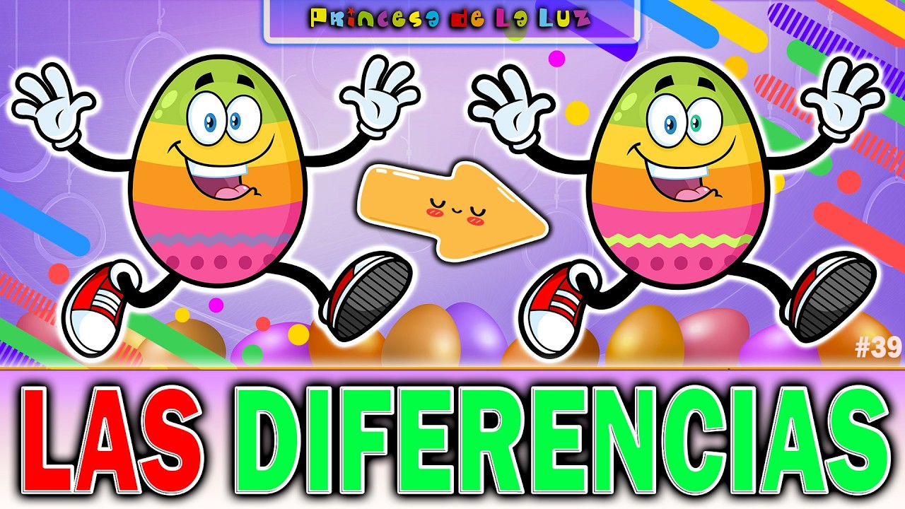 BUSCA LAS DIFERENCIAS 🥚 en Huevos de Pascua ⭕❌ Juego Interactivo  ¡NIVEL EXPERTO! 🔎 TEST De Memoria