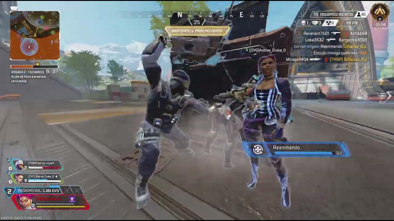 Partida Apex de treino 3