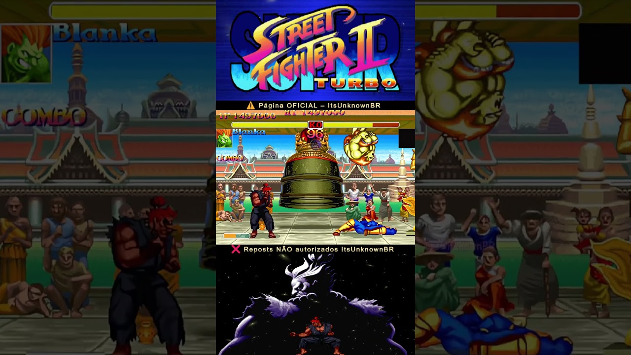 Blanka  CRUSHED Akuma in Street Fighter 2 Turbo!