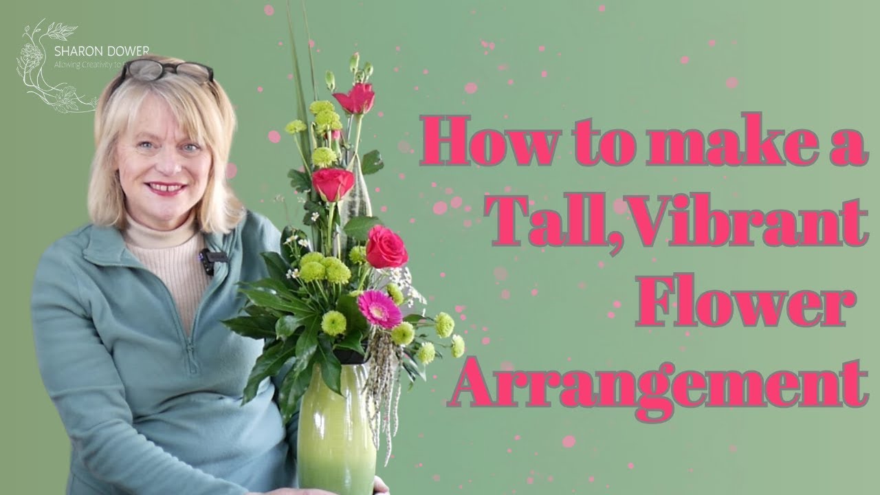 How to make a Tall and Vibrant Flower Arrangement using Supermarket Flowers