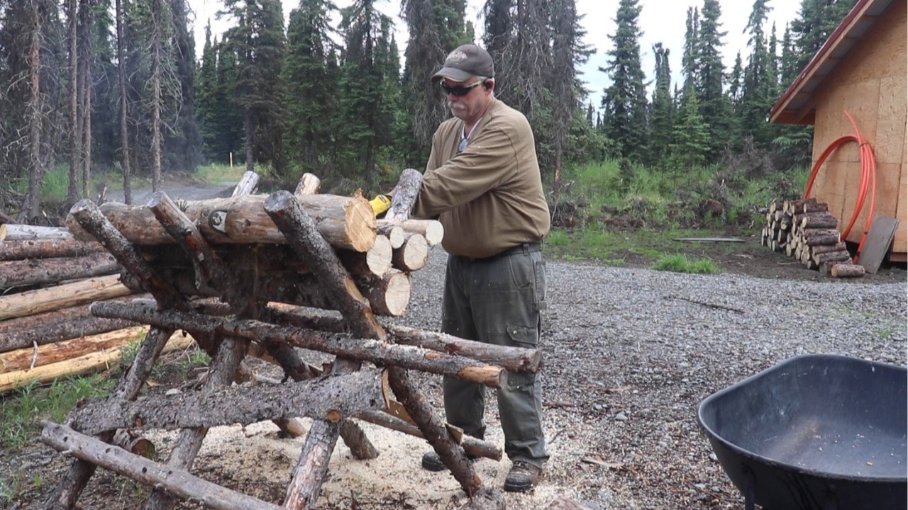 A BIG change at the Alaska cabin and MORE wood