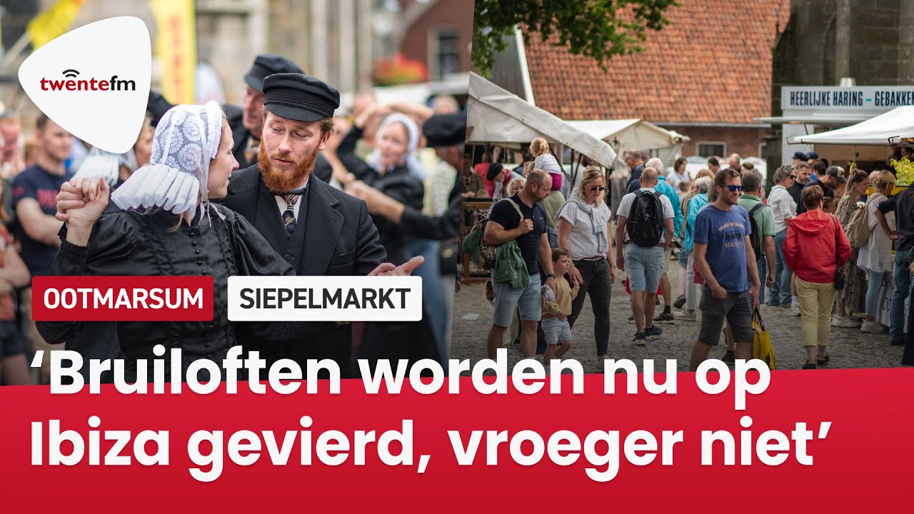 Boerenbruiloft blikvanger bij traditionele Siepelmarkt in Ootmarsum: 'Ze komen uit alle windstreken'