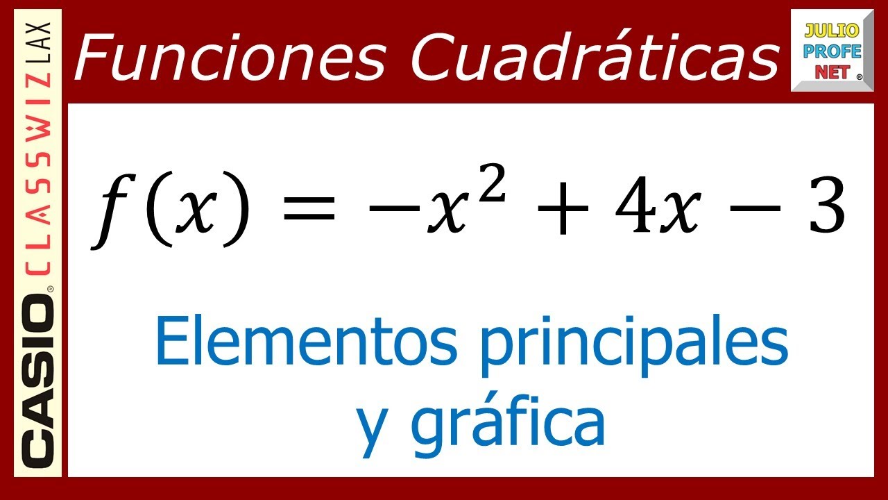 Análisis de funciones cuadráticas | Ej. 4 #julioprofe y #casio