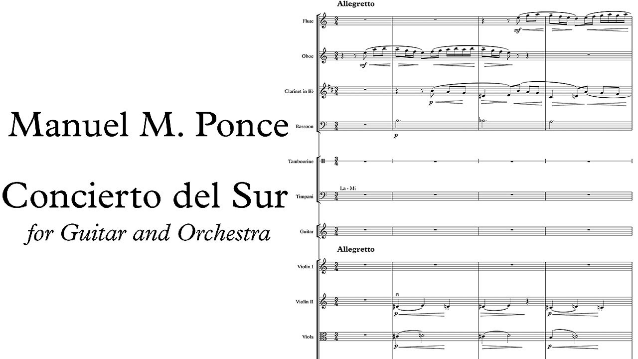 Manuel M. Ponce - Concierto del Sur (1941) Score