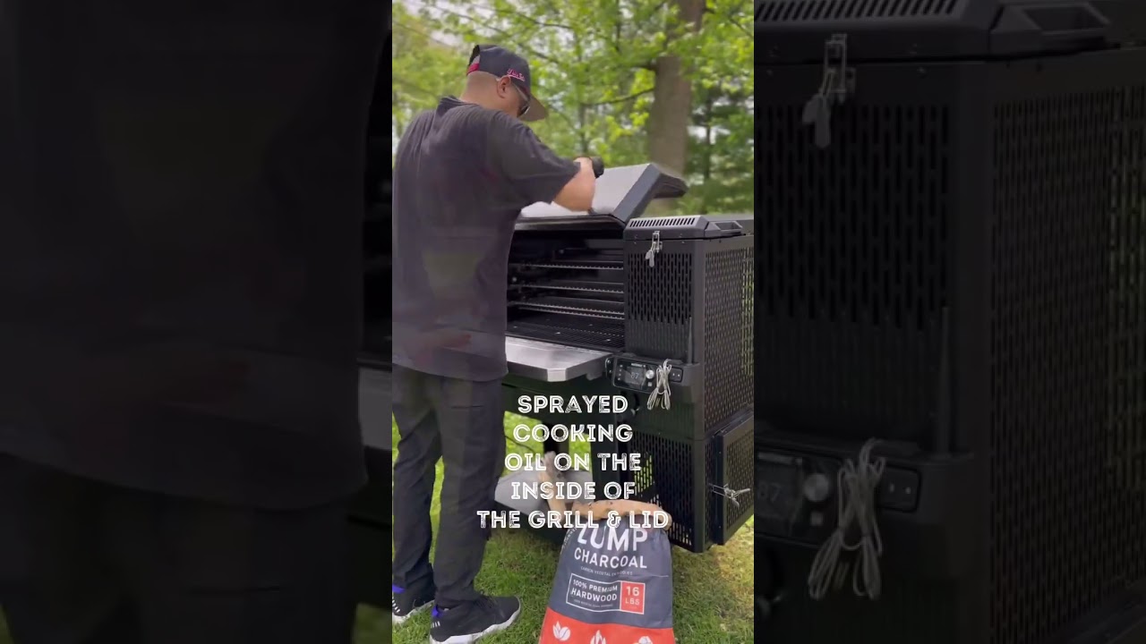 Gravity Series Seasoning Process🔥 #bbq #Masterbuilt