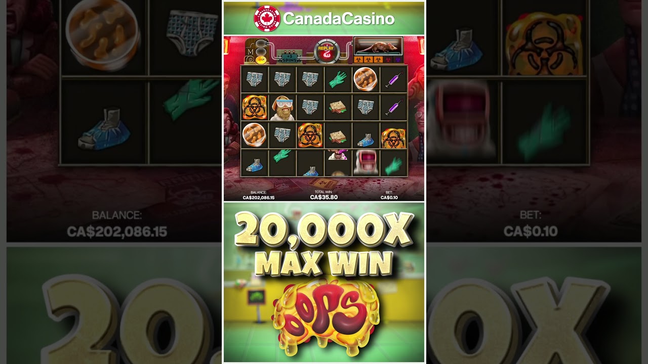 Canadian player tries Oops and wins 20000x!  MAX WIN!!