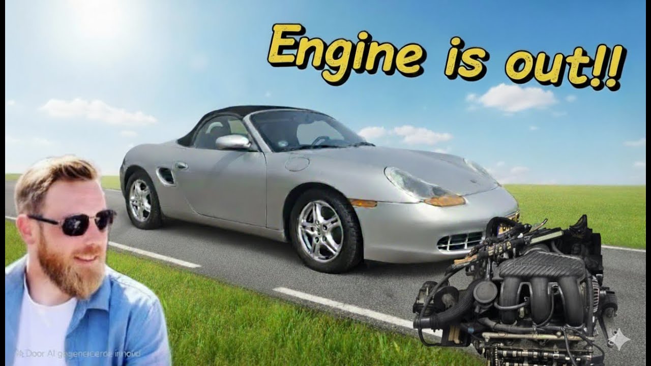 DAMAGED while, Removing My Porsche's DEAD Engine (Rebuild Ep. 2)