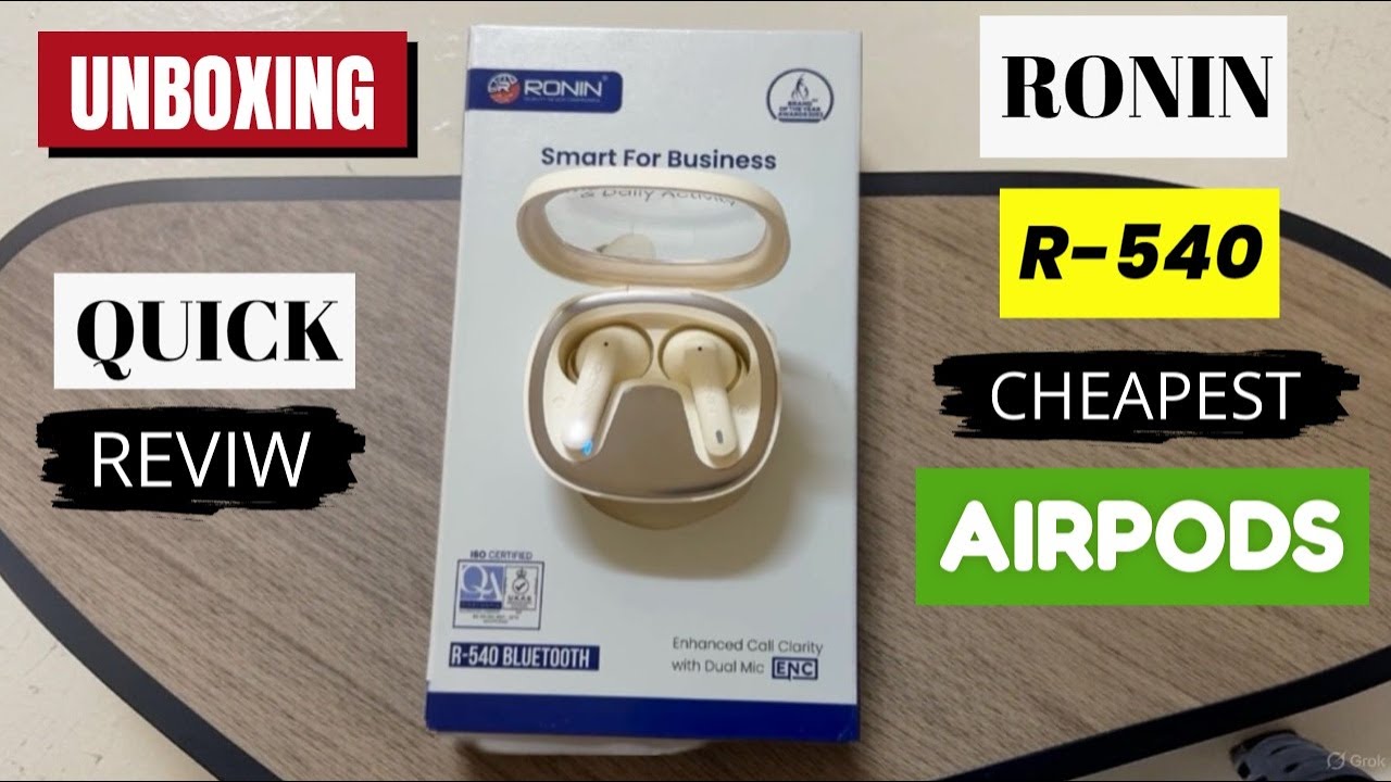 Ronin R-540 AirPods Unboxing & Review – Dual Mic ENC, Price & Calling Features!
