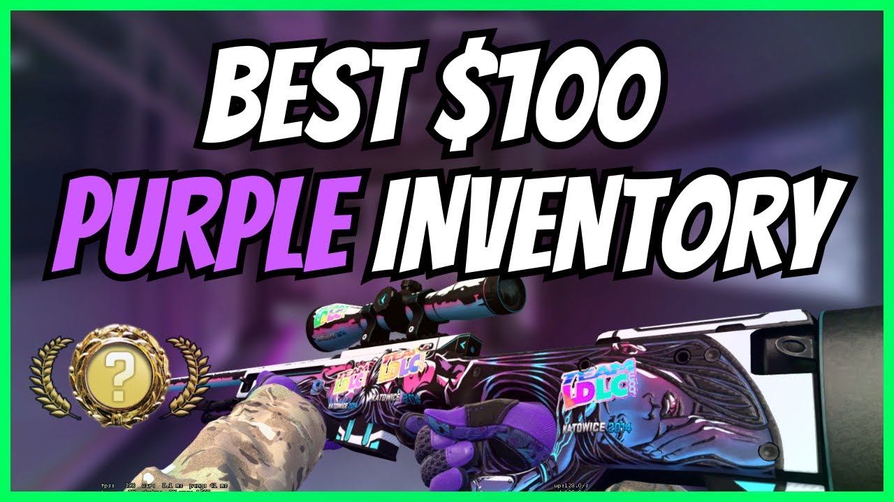 BEST PURPLE CSGO INVENTORY FOR $100! Insane Cheap Purple CS:GO Skins 2023!