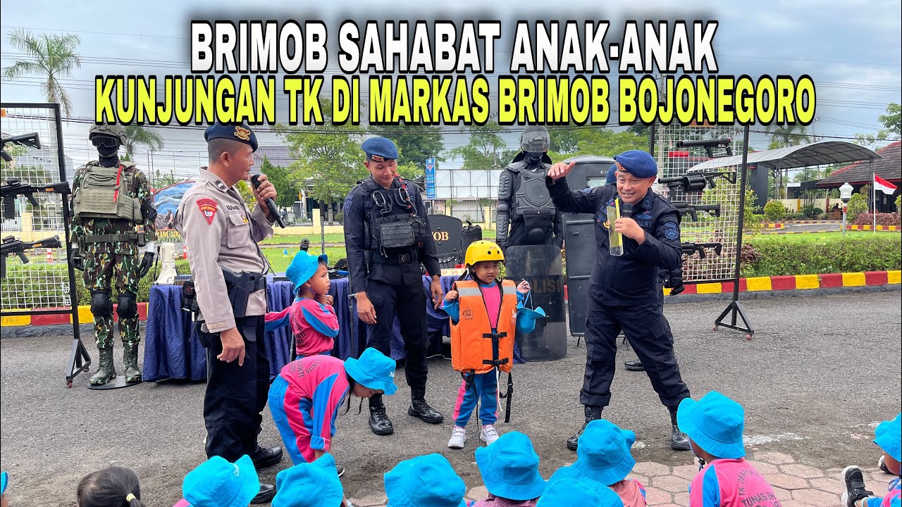 BRIMOB SAHABAT ANAK-ANAK, KUNJUNGAN TK DI MARKAS BRIMOB BOJONEGORO.