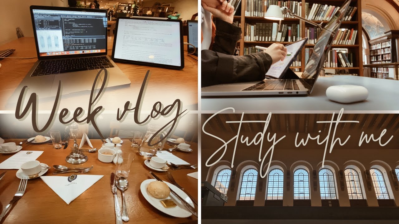 A week in the life of a Cambridge MPhil student | Study with me, cafés, Downing college formal