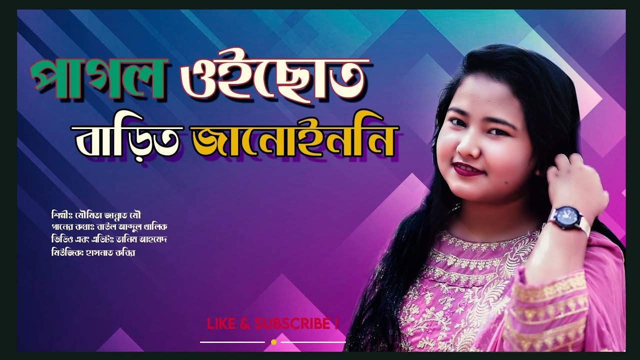 পাগল ওইছোত বাড়িত জানোইননি | Pagol Oicot Barit Jainoin ni | মৌমিতা জান্নাত মৌ | Moumita Jannat Mou |
