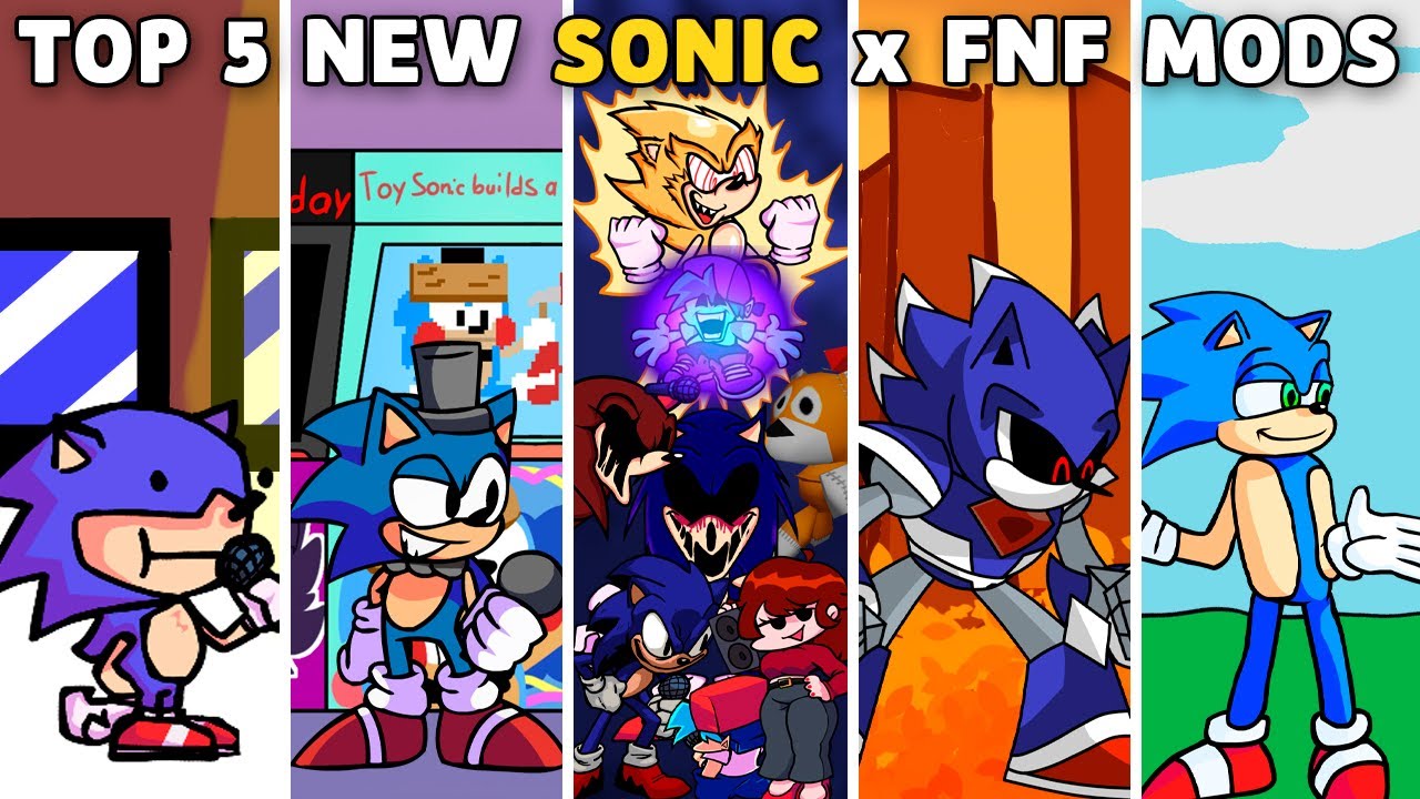 Топ 5 Новых Модов Sonic x FNF (Соник.EXE 2.0, Санки, Тейлз) - Friday Night Funkin'