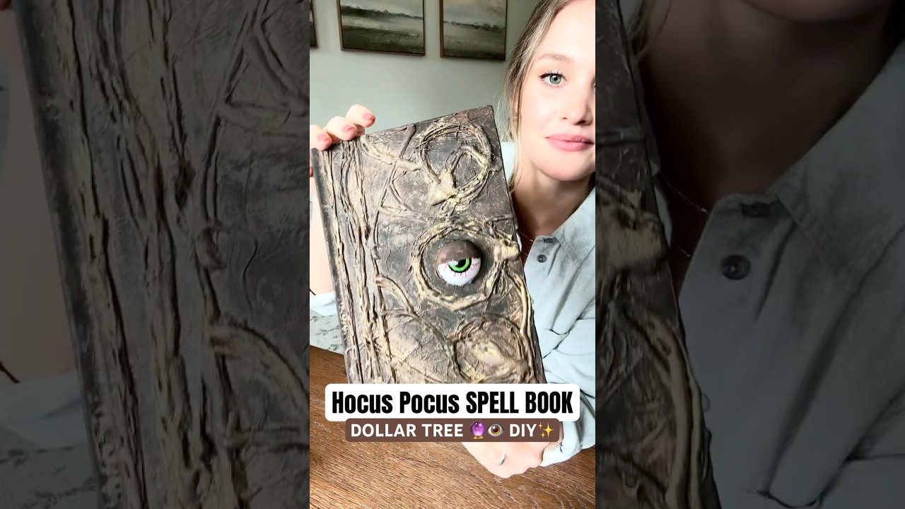 Книга заклинаний &laquo;Фокус-покус&raquo; 🔮👁️ Долларовая ёлка своими руками! 📖✨#ремесло #сделайсам #декор #х...