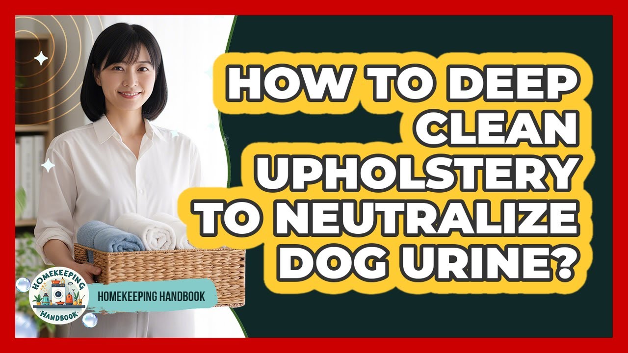 How To Deep Clean Upholstery To Neutralize Dog Urine?