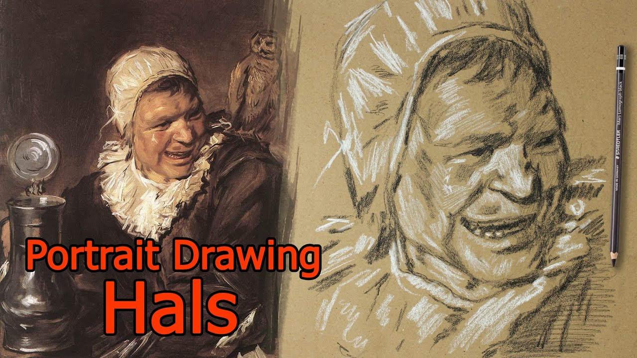 Frans Hals Pencil Drawing | “Malle Babbe” Realistic Portrait Sketch Tutorial