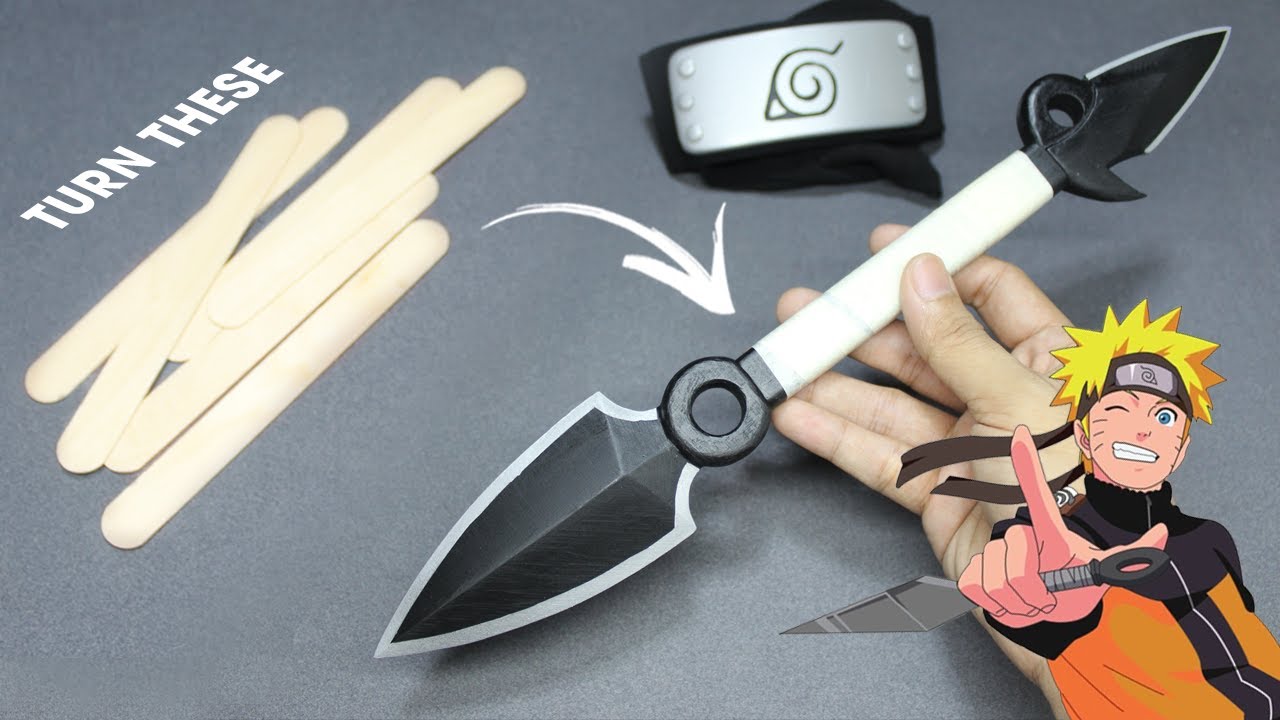 EASY DIY - Making my own Double Blade Kunai (Next Generation) from Popsicle WITHOUT POWERTOOLS